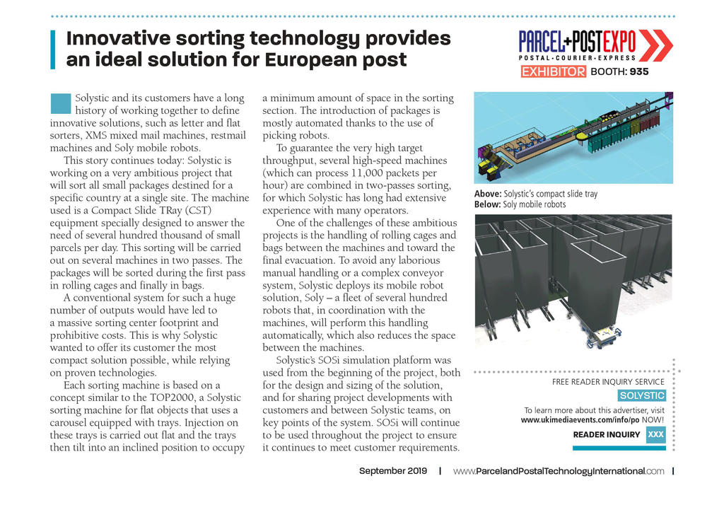 Parcel and Postal Technology International - September 2019 Parcel and Postal Technology International - September 2019